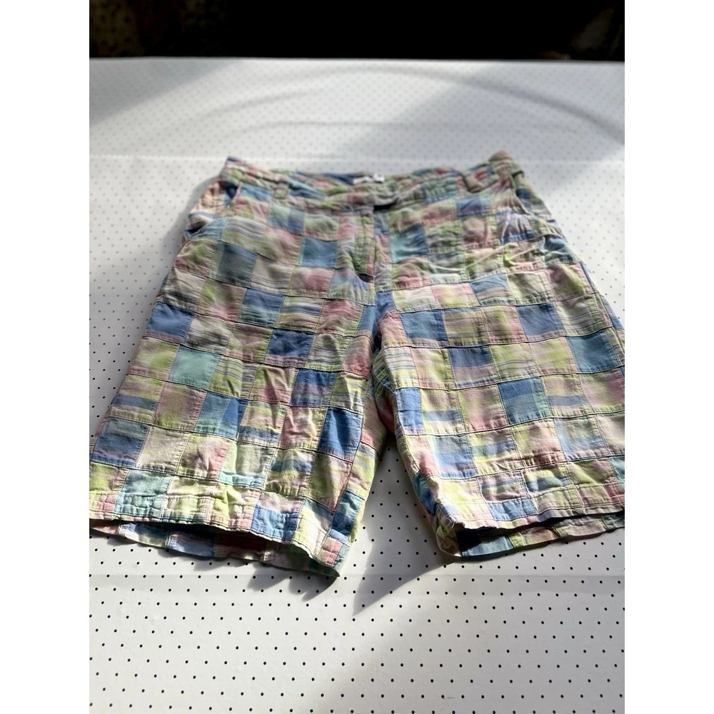 Lady Hagen Patchwork Plaid Golf Shorts Women's Size 12 Pastel Preppy